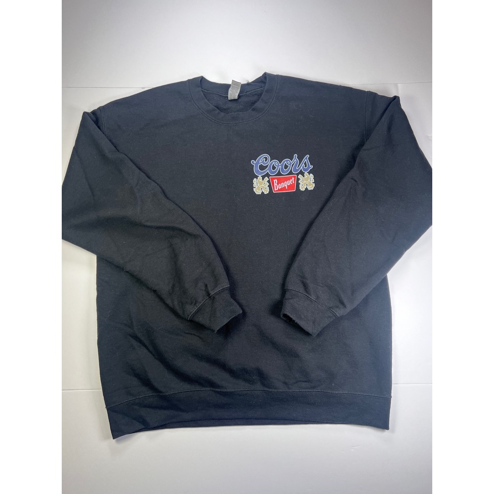 Gildan Coors Banquet Sweatshirt Mens Large Black Trump Hunting Graphic Pullover - Picture 2 of 8